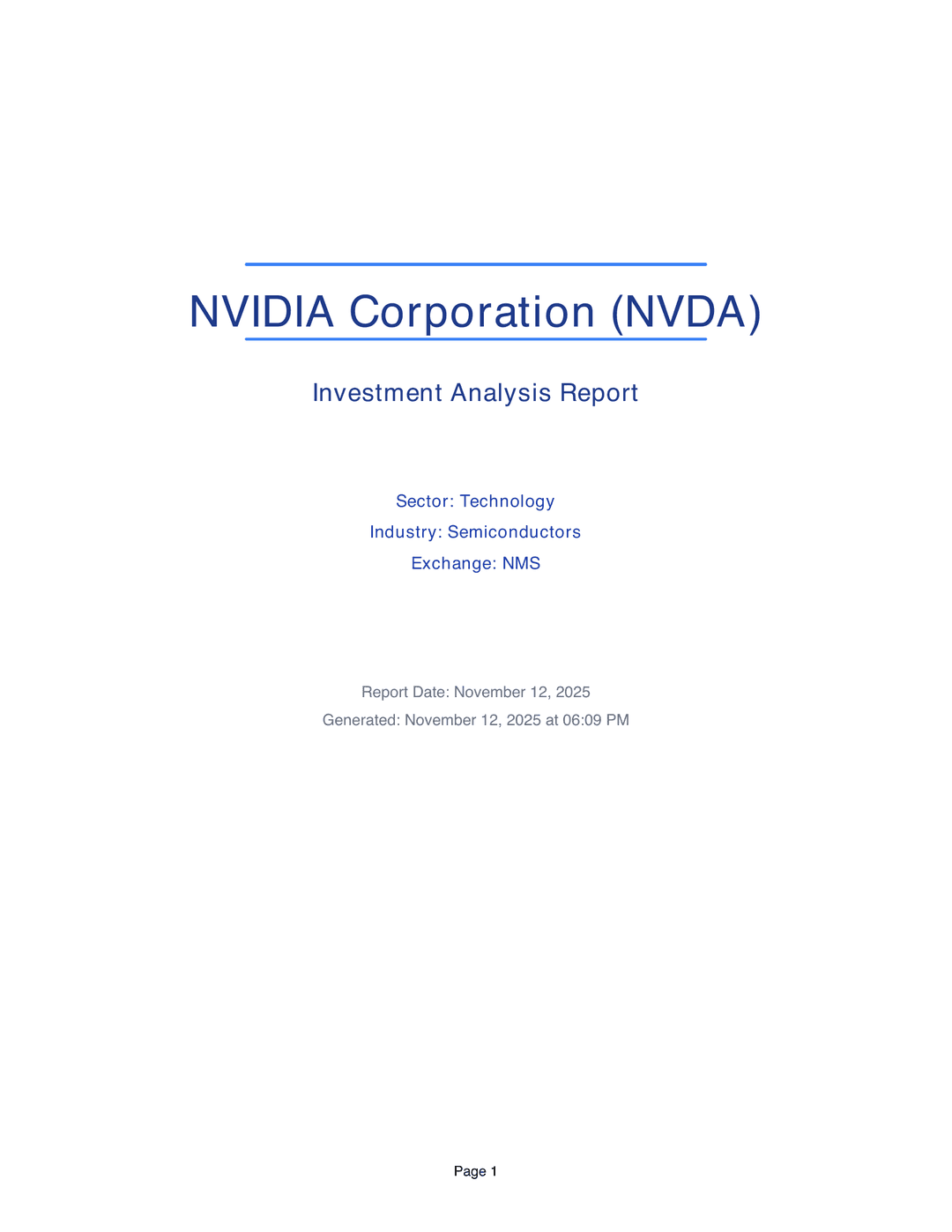 NVDA Investment Analysis Report